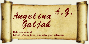 Angelina Galjak vizit kartica